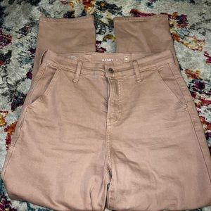 Straight leg denim pants